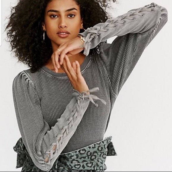 Free People Tops - Free people Tasha Thermal size M gray